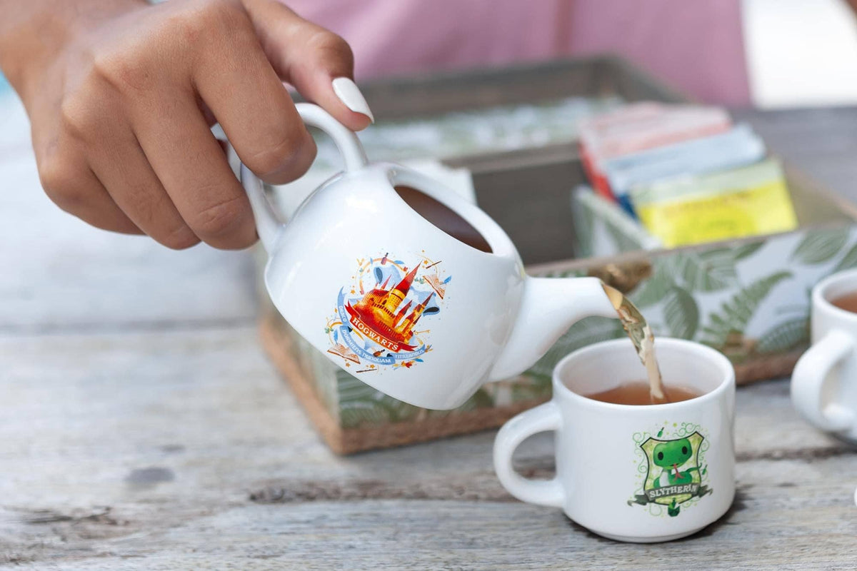 Harry Potter Hogwarts Mini Porcelain Teapot 5oz, Hogwarts collectible teapot, Harry Potter Christmas gift, Wizarding World tea accessory