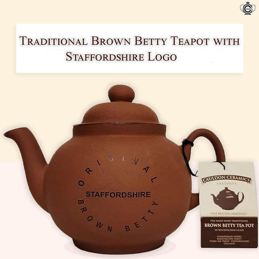 Cauldon Ceramics Original Brown Betty 4 Cup Teapot with Logo