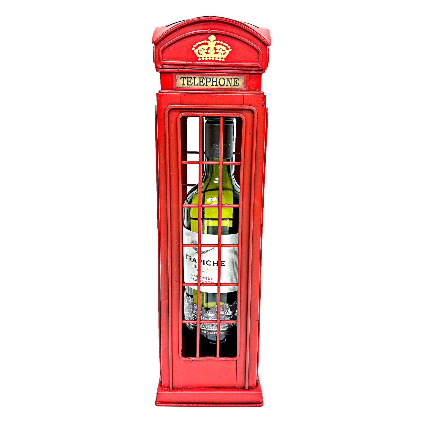 Metal Telephone Box Single Wine Carrier