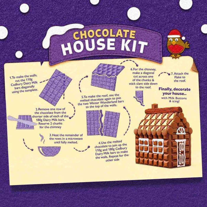 Cadbury Dairy Milk Chocolate Christmas House Kit 840g