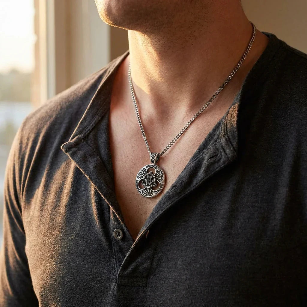 Men's Celtic Knot™ Pendant | Stainless Steel Cuban Necklace