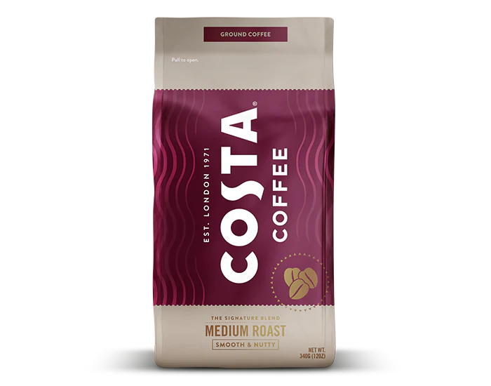 Costa Medium Roast Ground Coffee - 12oz Bag