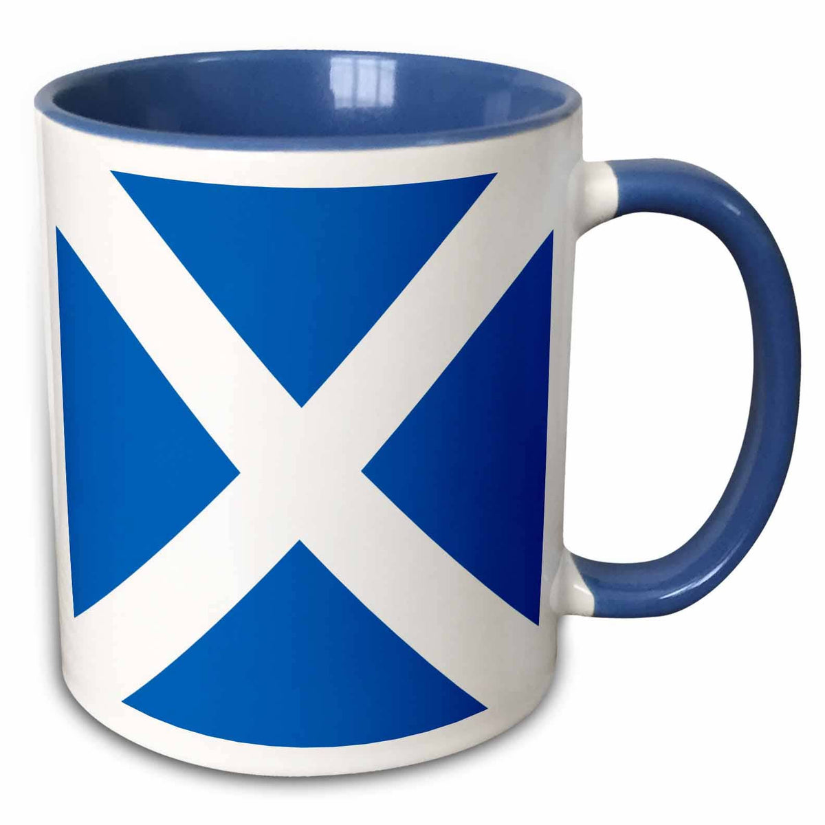 Scotland St. Andrew’s Flag Two-Tone Blue Ceramic Mug 15oz