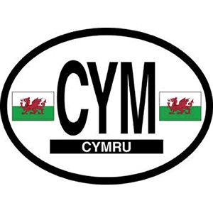 Wales Oval Reflective Decal