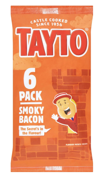 Tayto NI Smoky Bacon 6pk (6x25g)