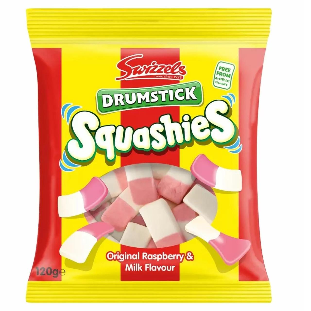 Swizzels Drumstick Squashies Original Raspberry & Milk Flavour Sweets 120g