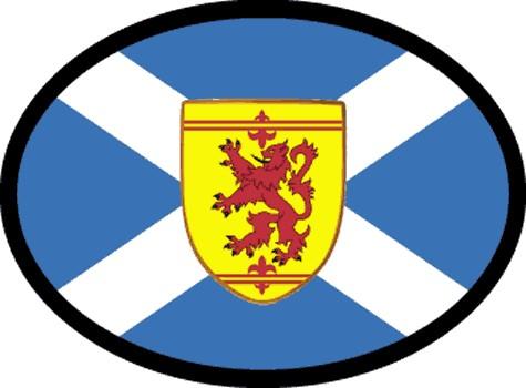 Scotland Shield Oval Reflective Decal