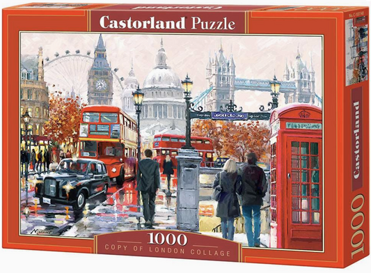 1000 Piece Jigsaw Puzzle, London Collage, Colorful Puzzle of the UK, London Puzzle, European Puzzle