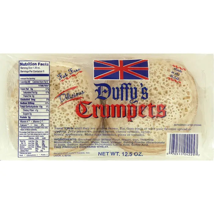 Duffy's English Plain Crumpets 12.5oz