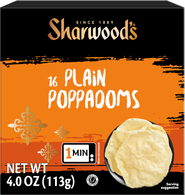 Sharwood's Plain Poppadoms 114g